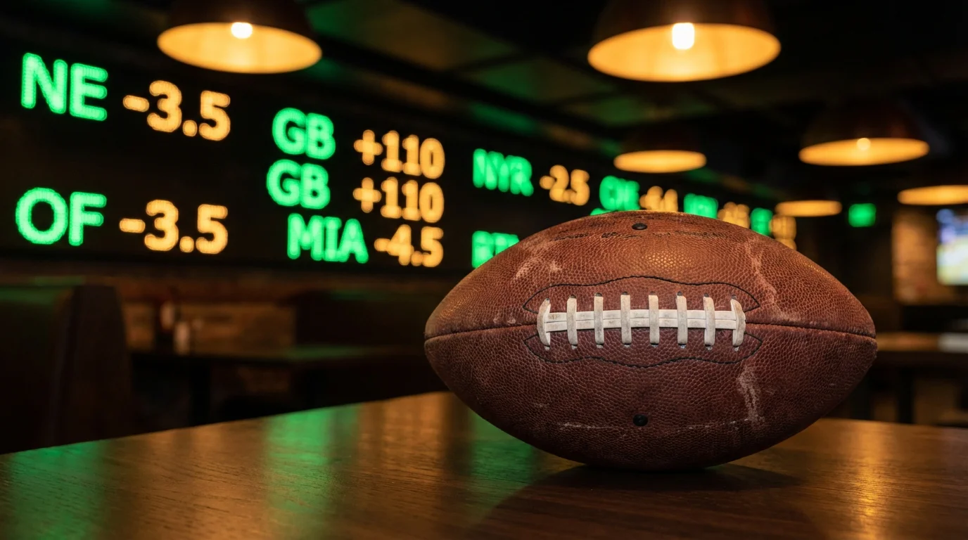 Image of a rugby ball on the background of sports betting