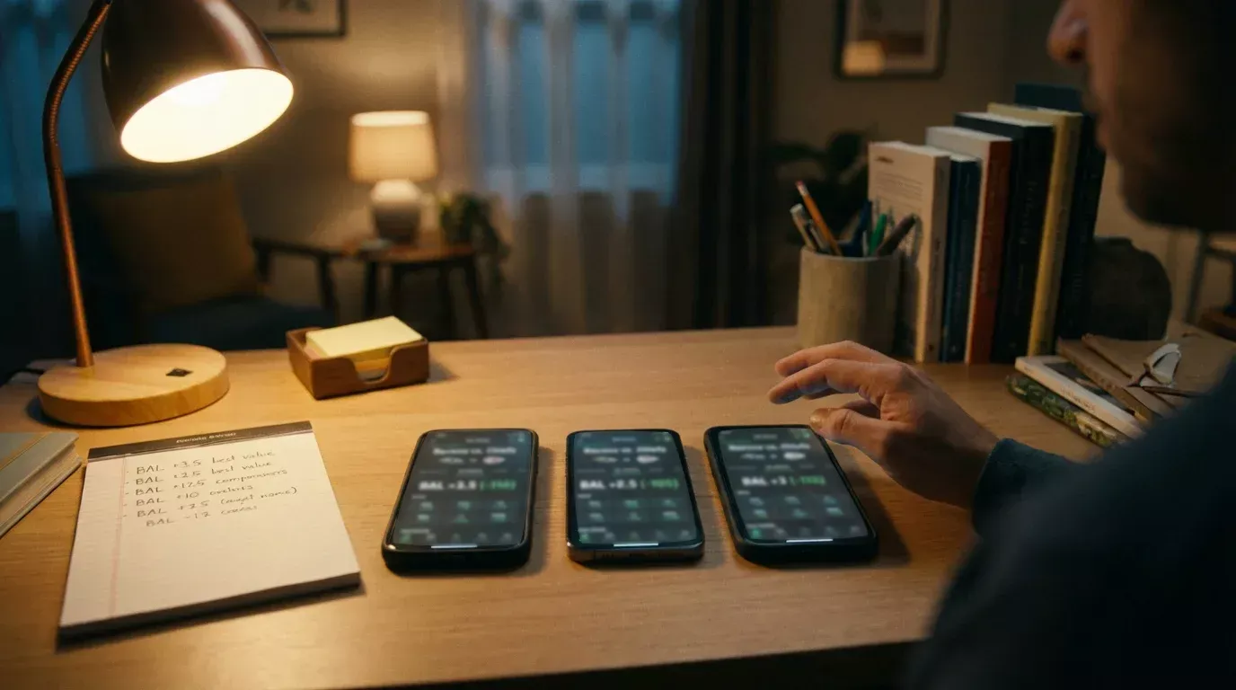 Image of smartphones with sports betting apps