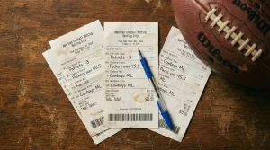 Image of receipts with sports betting