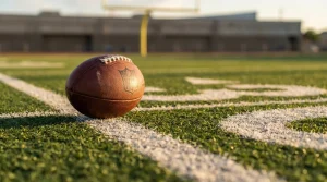 Image of a soccer ball on the field