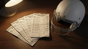 Image of receipts with sports betting