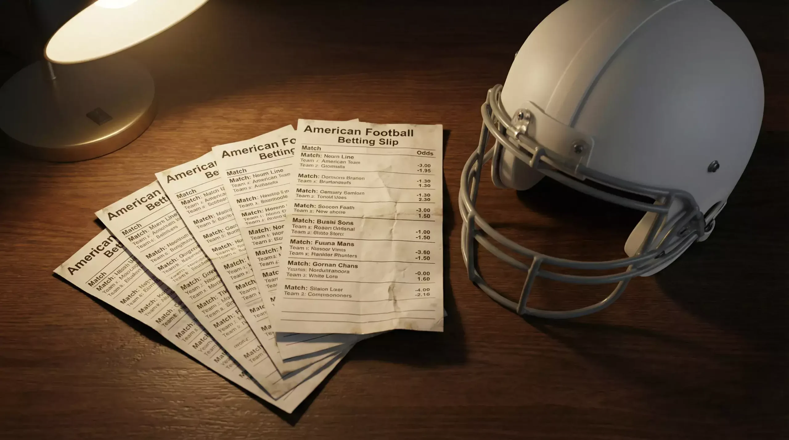 Image of receipts with sports betting
